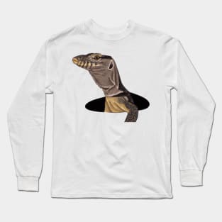 Cute Monitor Lizard Drawing Long Sleeve T-Shirt